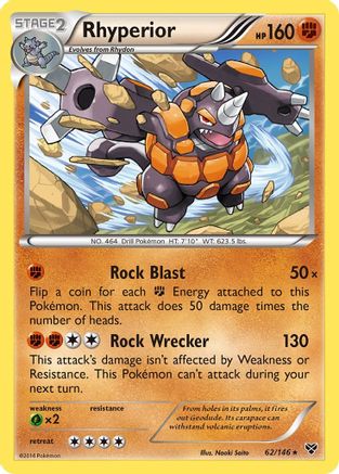 Rhyperior 62/146 - XY Reverse Holofoil