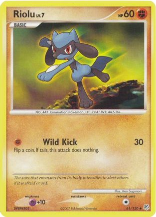 Riolu 61/130 - Diamond & Pearl Reverse Holofoil