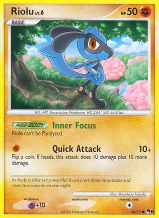 Riolu 16/17 - POP Series 8 Holofoil