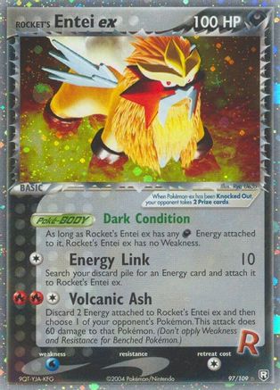 Rocket's Entei ex 097 - Team Rocket Returns Holofoil - Ultra Rare