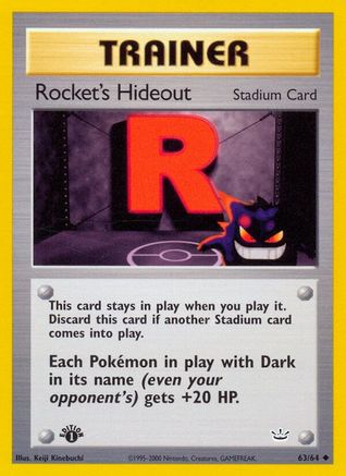 Rocket's Hideout 063/064 - Neo Revelation 1st Edition - Uncommon