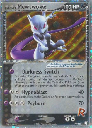 Rocket's Mewtwo ex (99/109) - Team Rocket Returns Holofoil - Ultra Rare