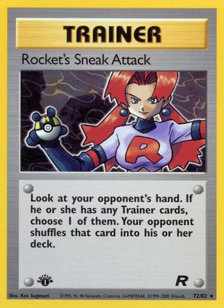 Rocket's Sneak Attack 072/082 - Team Rocket 1st Edition - Rare
