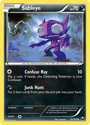 Sableye 62/108 - Dark Explorers Reverse Holofoil