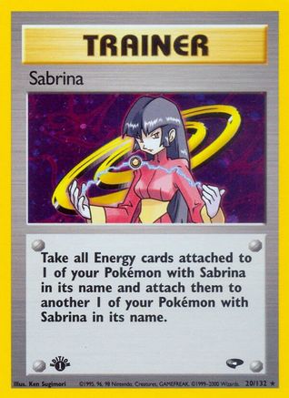 Sabrina 20/132 - Gym Challenge 1st Edition Holofoil