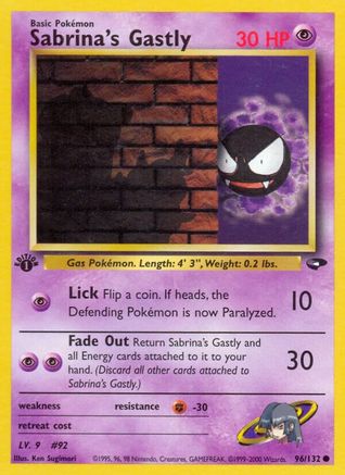 Sabrina's Gastly 96/132 - Gym Challenge Unlimited