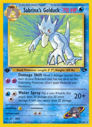 Sabrina's Golduck 030/132 - Gym Challenge 1st Edition - Rare