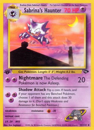 Sabrina's Haunter 055/132 - Gym Challenge 1st Edition - Uncommon
