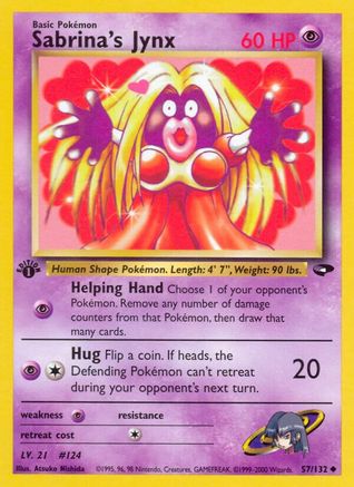 Sabrina's Jynx 57/132 - Gym Challenge 1st Edition