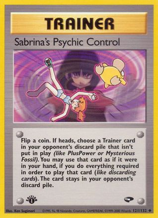 Sabrina's Psychic Control 121/132 - Gym Challenge 1st Edition