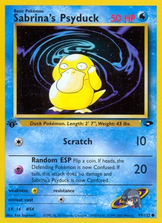 Sabrina's Psyduck 99/132 - Gym Challenge 1st Edition