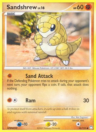 Sandshrew 96/123 - Mysterious Treasures Reverse Holofoil