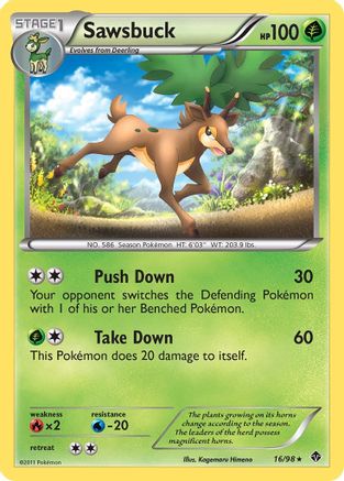 Sawsbuck 16/98 - Emerging Powers Reverse Holofoil