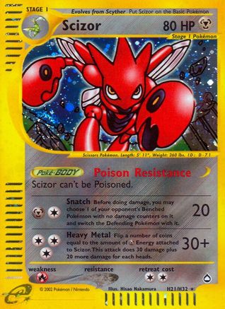 Scizor H21/147 - Aquapolis Holofoil