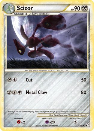 Scizor 7/90 - HSUndaunted Reverse Holofoil