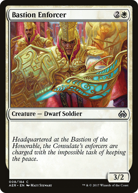 Bastion Enforcer (AER-008) - Aether Revolt Foil