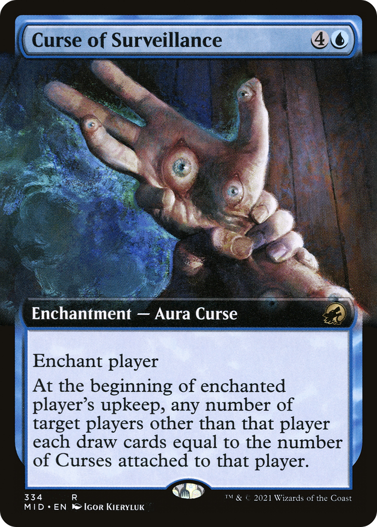 Curse of Surveillance (MID-334) - Innistrad: Midnight Hunt: (Extended Art) Foil