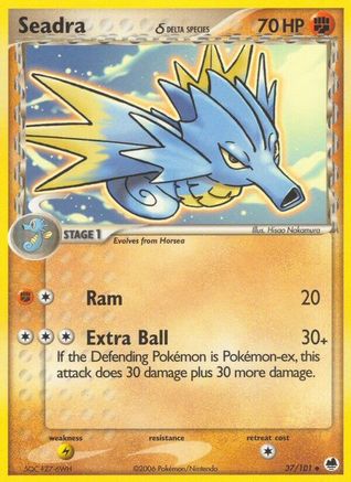 Seadra 037/101 - Dragon Frontiers Reverse Holofoil - Uncommon