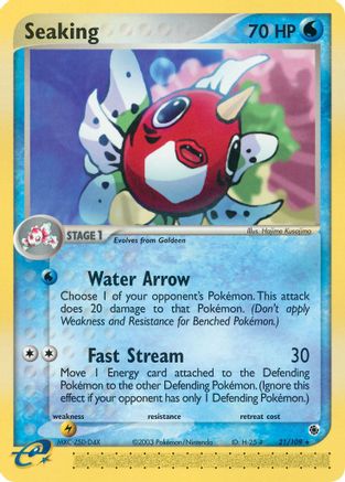 Seaking 021/109 - Ruby and Sapphire Reverse Holofoil - Rare