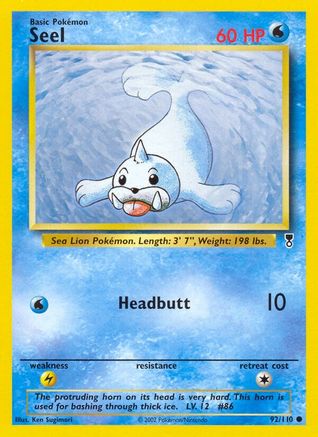 Seel 92/110 - Legendary Collection Reverse Holofoil