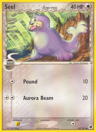 Seel (Delta Species) - 062/101 - Dragon Frontiers Reverse Holofoil