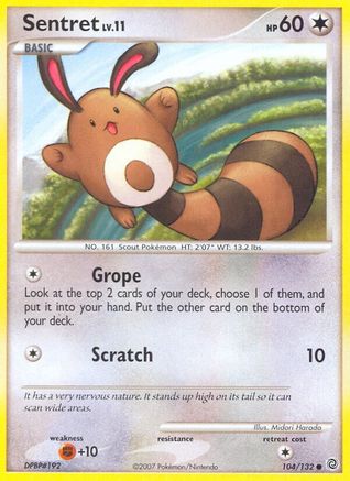 Sentret (104/132) - Secret Wonders Reverse Holofoil - Common