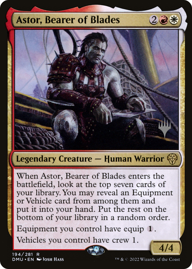 Astor, Bearer of Blades (PPDMU-194) - Dominaria United Promos Foil (Promo Pack)