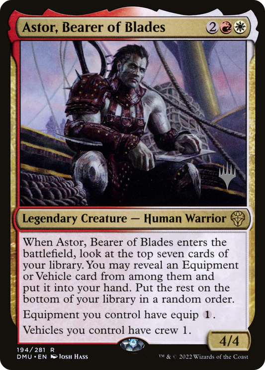 Astor, Bearer of Blades (PPDMU-194) - Dominaria United Promos Foil (Promo Pack)