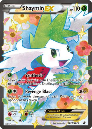 Shaymin EX (Full Art) RC21/RC25 - Legendary Treasures Radiant Collection Holofoil - Ultra Rare