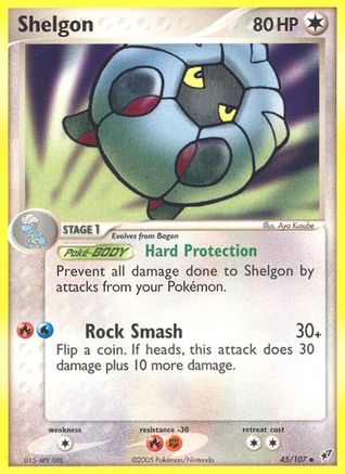 Shelgon 45/107 - Deoxys Reverse Holofoil