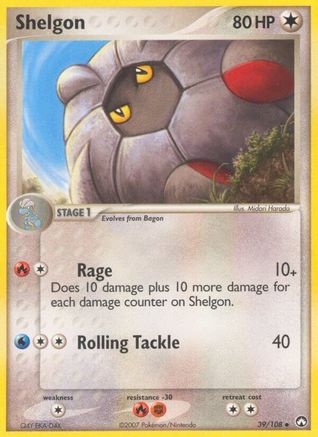 Shelgon 39/108 - Power Keepers Reverse Holofoil