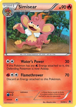 Simisear (19/98) - Emerging Powers Reverse Holofoil - Rare