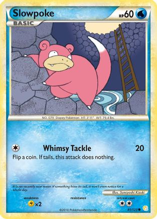 Slowpoke 81/123 - HeartGold & SoulSilver Reverse Holofoil