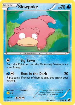 Slowpoke 23/108 - Dark Explorers Reverse Holofoil