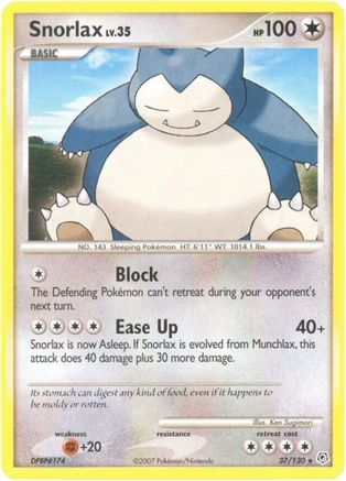 Snorlax 37/130 - Diamond & Pearl Reverse Holofoil