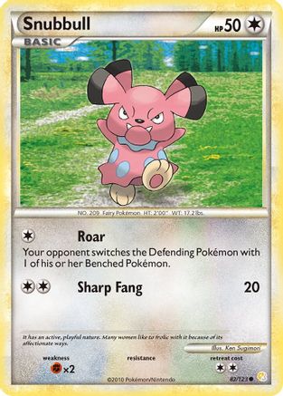 Snubbull 82/123 - HeartGold & SoulSilver Reverse Holofoil