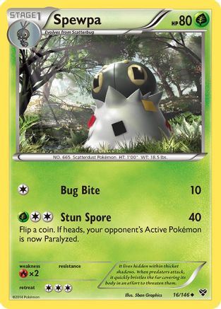 Spewpa 16/146 - XY Reverse Holofoil