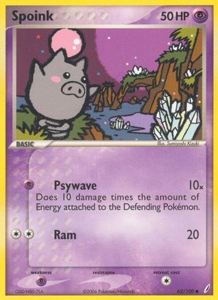 Spoink - 062/100 - Crystal Guardians Reverse Holofoil