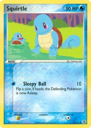 Squirtle 82/112 - FireRed & LeafGreen Reverse Holofoil