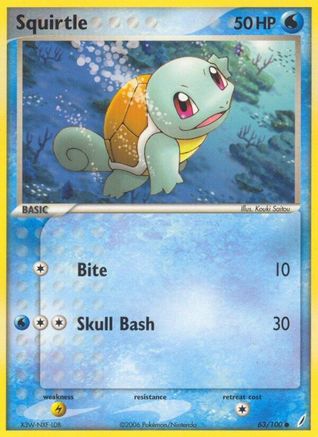 Squirtle - 063/100  - Crystal Guardians Normal