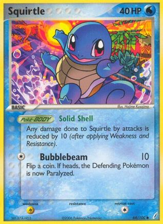 Squirtle - 064/100  - Crystal Guardians Reverse Holofoil