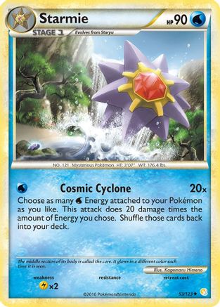 Starmie 53/123 - HeartGold & SoulSilver Reverse Holofoil