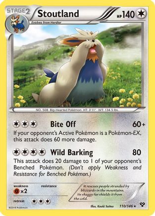 Stoutland 110 - XY Base Set Normal - Rare