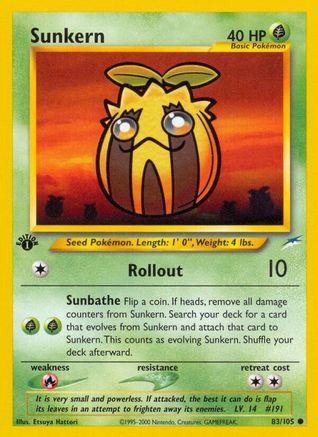 Sunkern 83/105 - Neo Destiny 1st Edition