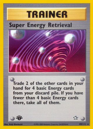 Super Energy Retrieval 89/111 - Neo Genesis 1st Edition