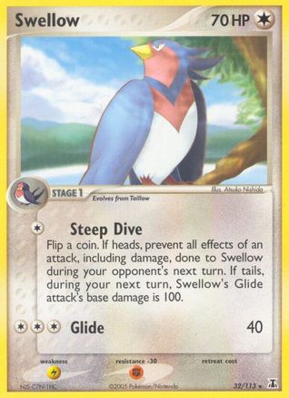 Swellow 32/113 - Delta Species Reverse Holofoil