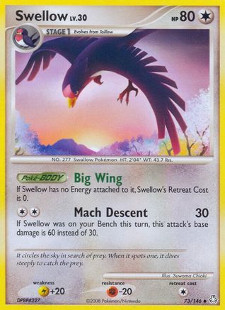 Swellow 73/146 - Legends Awakened Reverse Holofoil