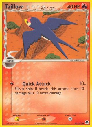 Taillow (Delta Species) 066/101 - Dragon Frontiers Normal - Common