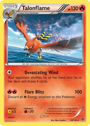 Talonflame (28/146) - XY Base Set Holofoil - Holo Rare