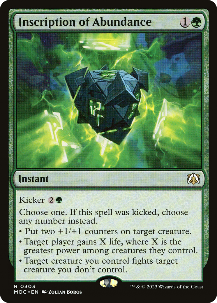 Inscription of Abundance (MOC-303) - March of the Machine Commander